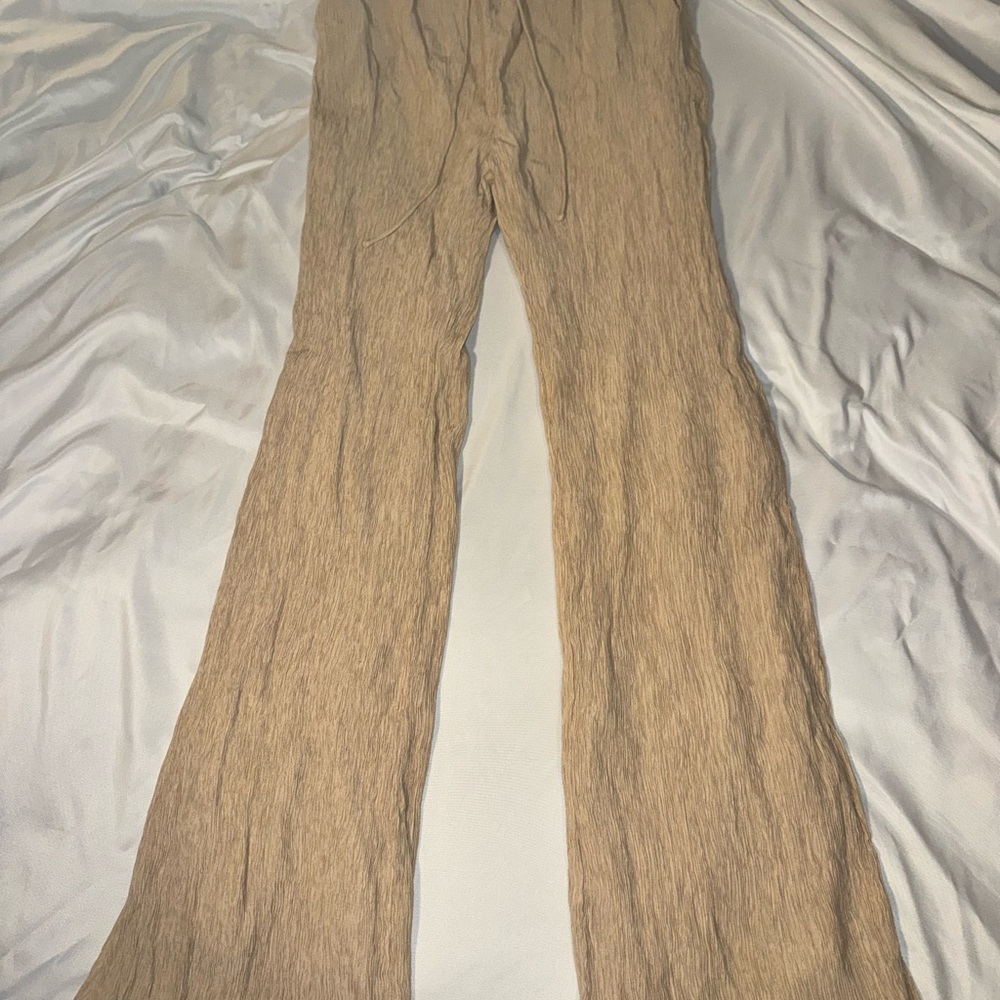 Abercrombie & Fitch Beige Elastic Waist Pants